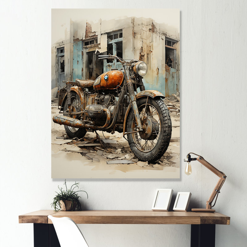Dessert, vélo rétro II, H 32 po x l 16 po x P 1 po, Toile tendue