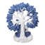 Figurine de Bouddha méditant avec arbre de vie bleu et blanc Gautama Bouddha H 9,5 po