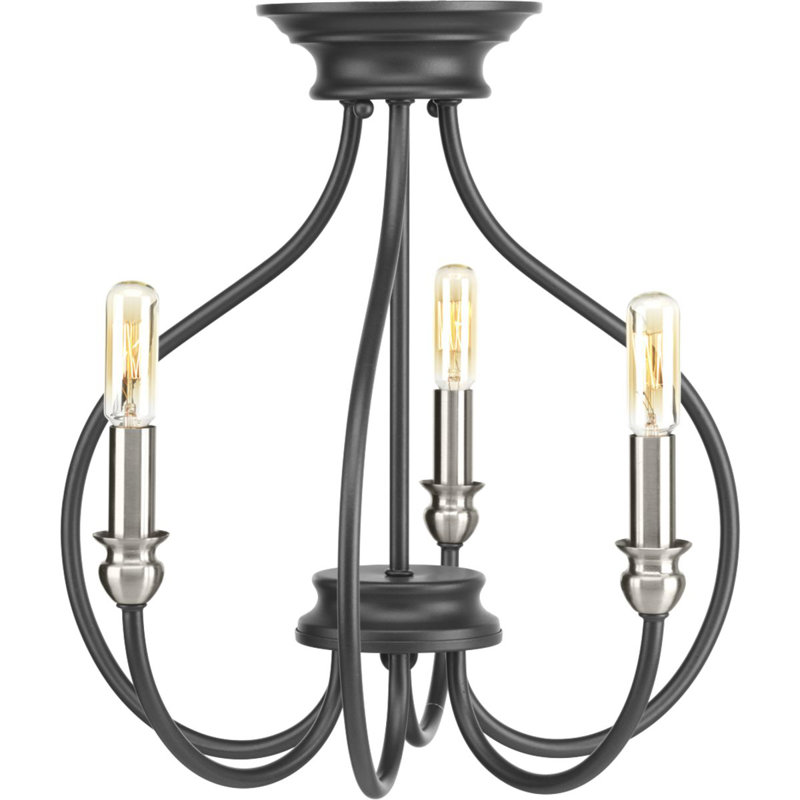 Plafonnier semi-encastré 3 lumières 15,25 po Driskell