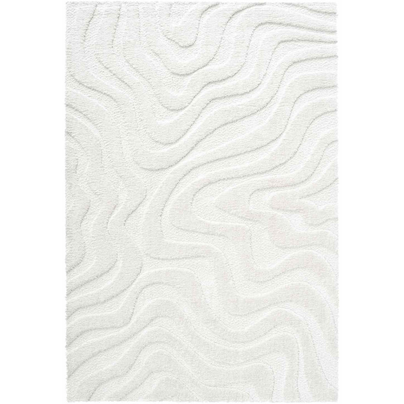Chanique Abstract Area Rug, Rectangle 133cm x 195cm, Ivory