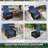 Outsunny Reclining Rattan 360° Swivel Chair Cushioned Recliner, Dark Blue