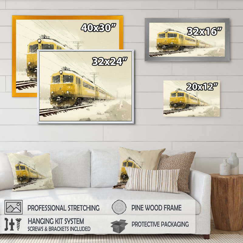 " Train On The Move III ", 44" W x 34" H, Black Picture Framed