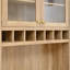 Armoire de cuisine 74,8 po avec porte-bouteilles et tablettes réglables Farmhouse-1883722175