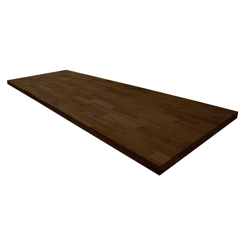 MSI 6 ft. L x 25 in. D x 1.5 in. T Finished Hevea Butcher Block Standard Countertop in Brown With Eased Edge