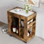 Armoire d'appoint Mid-Century moderne brune avec tablette de rangement