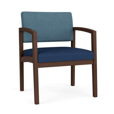 Fauteuil d'invité large en bois Lenox