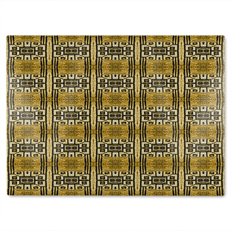 Portuguese Ethnic Tiles Azulejos Glass Chopping Board, 28cm L x 20cm W