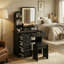 Ensemble coiffeuse avec miroir et tabouret Artilus-732297336