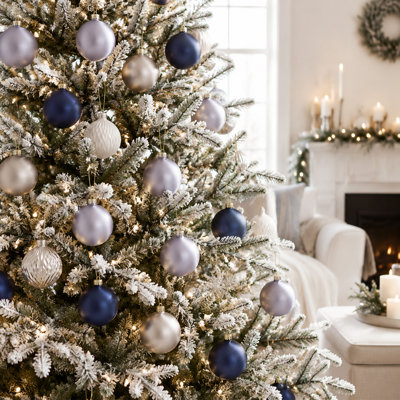 12 pièces de boules de Noël en soie satinée, 2,36 po assorties de boules recouvertes de tissu 3 couleurs avec cordes de suspension pré-attachées, décorations d'arbre de Noël doux au toucher pour une couronne, une guirlande et un présentoir de maison