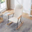 Chaise berçante ajustable avec repose-tête, fauteuil oscillant rembourré en tissu Teddy avec dossier haut pour un confort et un soutien ultimes-1561924027