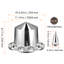 Rear Axle Wheel Covers, Spiked Axle Cover for Semi Truck, ABS Electroplate Rust-Resistant Lug Nut Covers, Universal Fit, Installation Tool Included, Complete Axle Cover Combo Kit