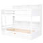 Lit simple superposé au-dessus de blanc avec tablettes intégrées et tiroir de rangement pour un dortoir encombrant Lit simple, blanc, lit, tablettes, tiroir