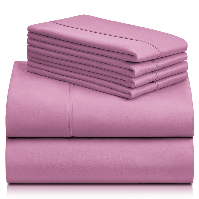 Luxclub 3 PC Light Plum Twin XL Silky Soft Cooling Extra Deep Pocket Performance Sheet Set, Light Plum