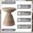 Guruvansh 17" Wide Round Fiberstone Side End Table – Tapered Hourglass Pedestal Accent Table for Patio, Balcony, or Living Room-1198195307