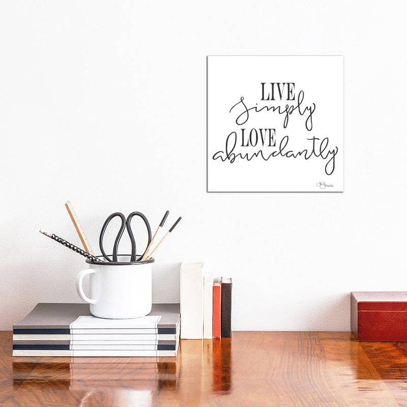 Live Simply - Wrapped Canvas Print, 30.48 cm H x 30.48 cm W