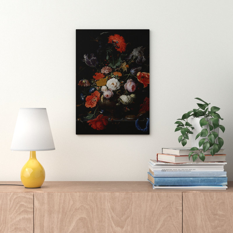 Still Life Flowers Snails by Abraham Mignon - Wrapped Canvas, 100cm H x 70cm W