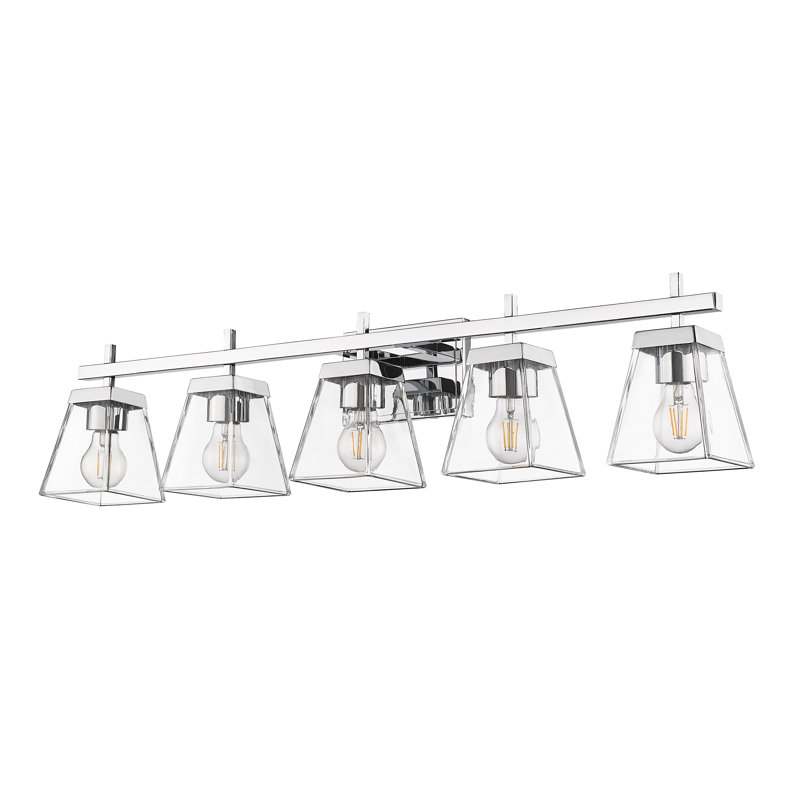 Éclairage de salle de bain à intensité variable à 5 lumières Burko, Chrome