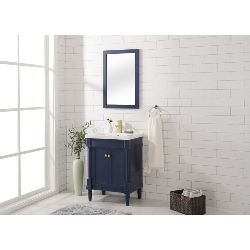 Ensemble de meuble-lavabo simple 24 po Jaida, Bleu