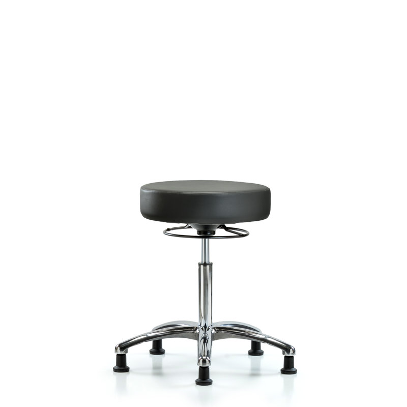 Tabouret de laboratoire réglable en hauteur Khodie, Argent, Carbone, 28.75"