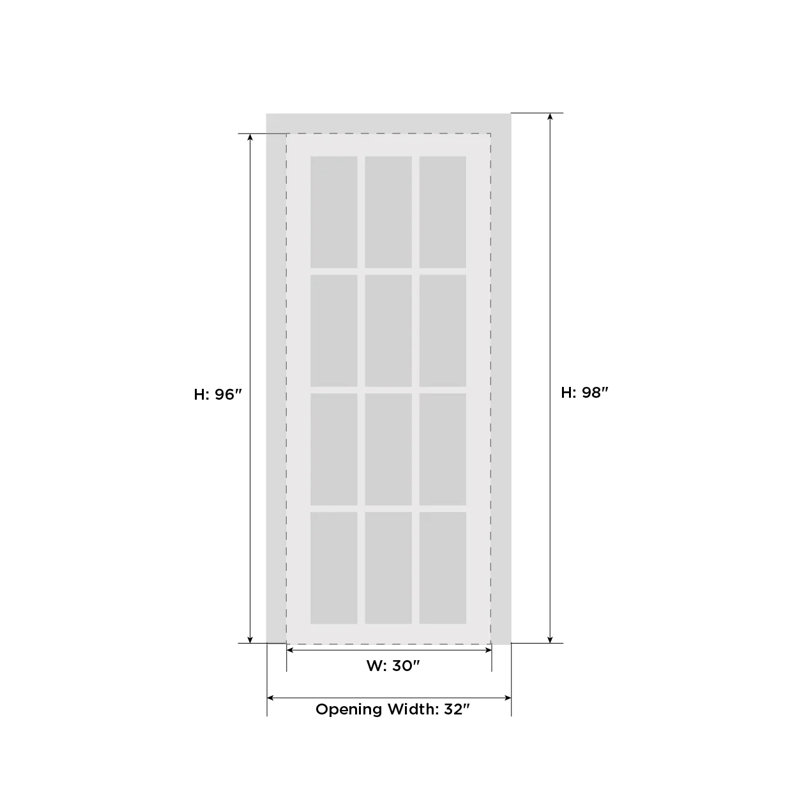 Porte blanche standard Felicia, 30 po x 96 po