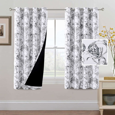 Pendar Floral Thermal Blackout Curtain with Grommets