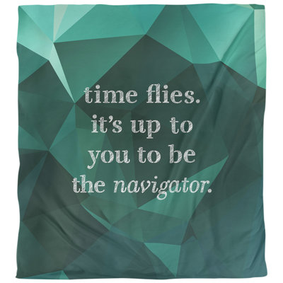 Housse de couette simple Time Flies Quote