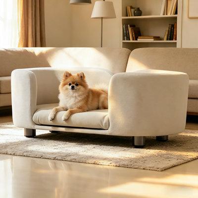 Small And Medium Dog Bed With Easy Assembly, Removable Legs | Indoor Pet Sofa Bed, Easy Clean, Scratch-Resistant