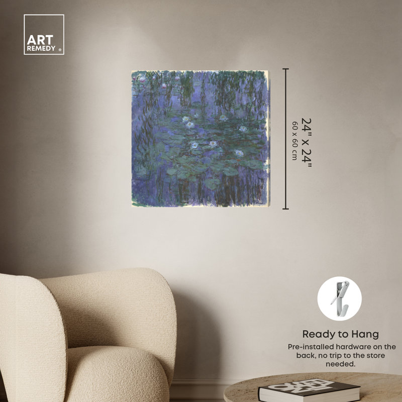 Art mural Monet, Toile tendue, H 24 po x l 24 po