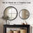 Metal Frame Beaded Decorative Round Wall Mirror-222715117-222715116
