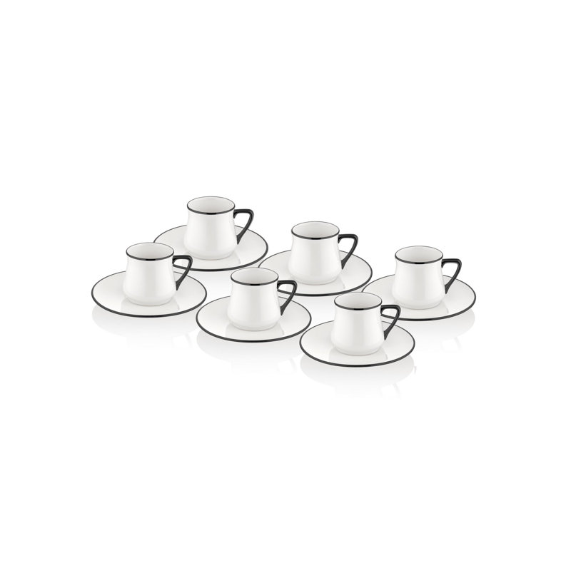 Ensemble de 6 tasses à café Delrico, Black