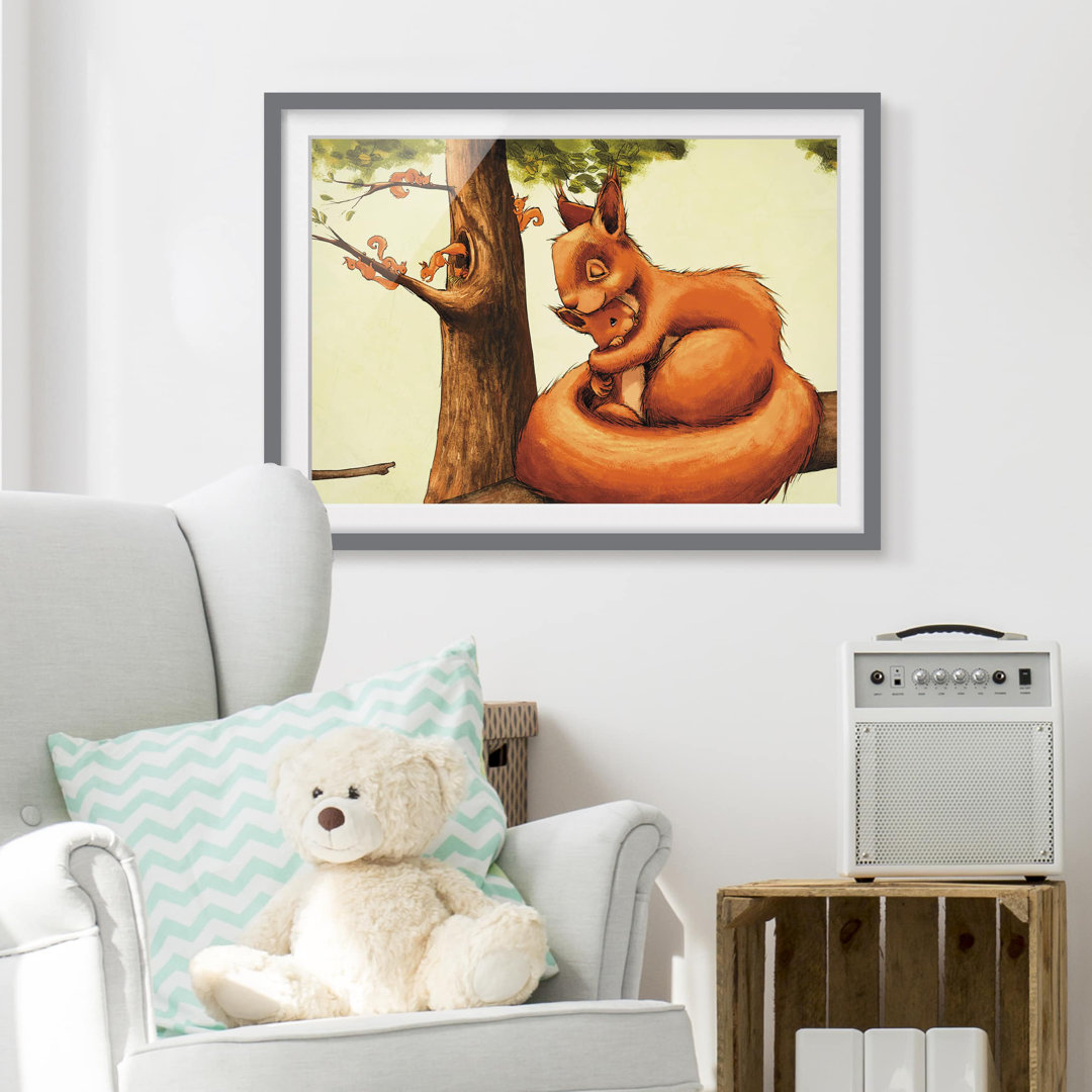 Gerahmtes Poster Squirrel Mother