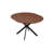 Extendable Round Dining Table – 43" to 54" with Sturdy Metal Legs for 4-6 People