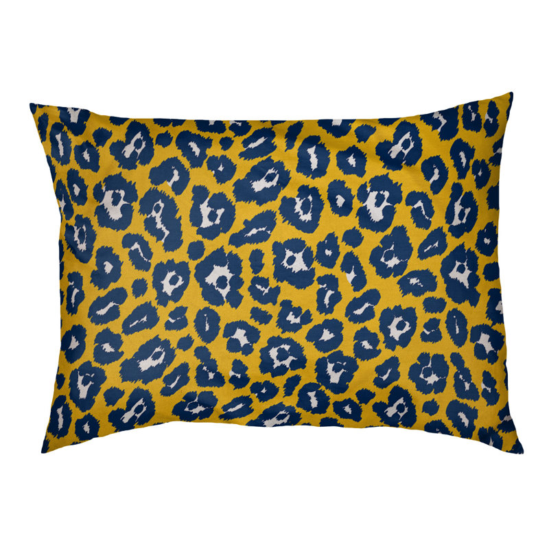 Coussin pour chien Baltimore Football, Très grand (l 40 po x P 50 po x H 6 po), Doré / blanc / bleu marine