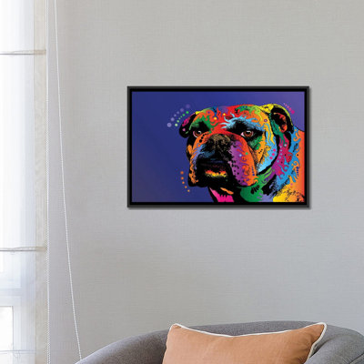 Rainbow Bulldog, impression sur toile tendue