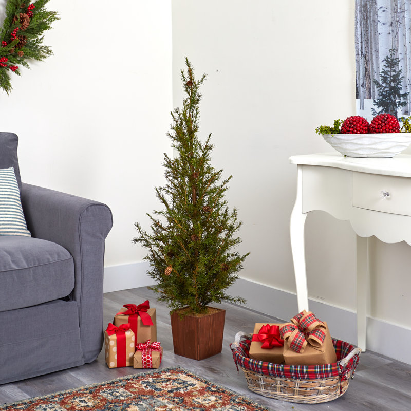 Arbre de Noël artificiel pin vert 3 pi, H 4 pi