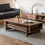 Table de bout en bois de noyer noir-110399597
