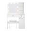 Meuble-lavabo pour chambre à coucher avec lumières et miroir - Blanc