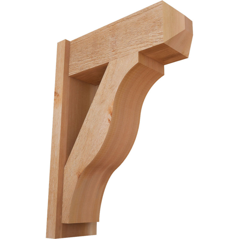 Persienne en bois rustique Funston Craftsman, P 22 po x H 30 po, Cèdre rouge de l'Ouest de 8 po (sciage brut)