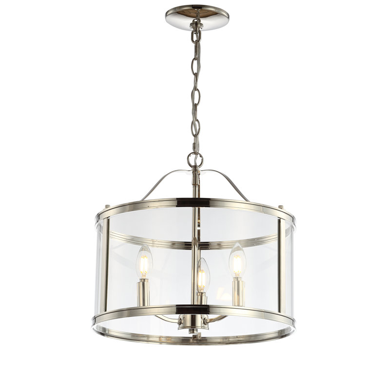 Luminaire tambour suspendu 3 lumières lanterne Mccrae