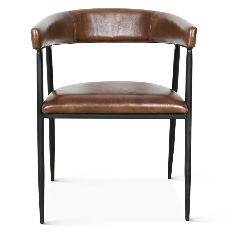 Chaise Brisbane Halstead en cuir de châtaignier
