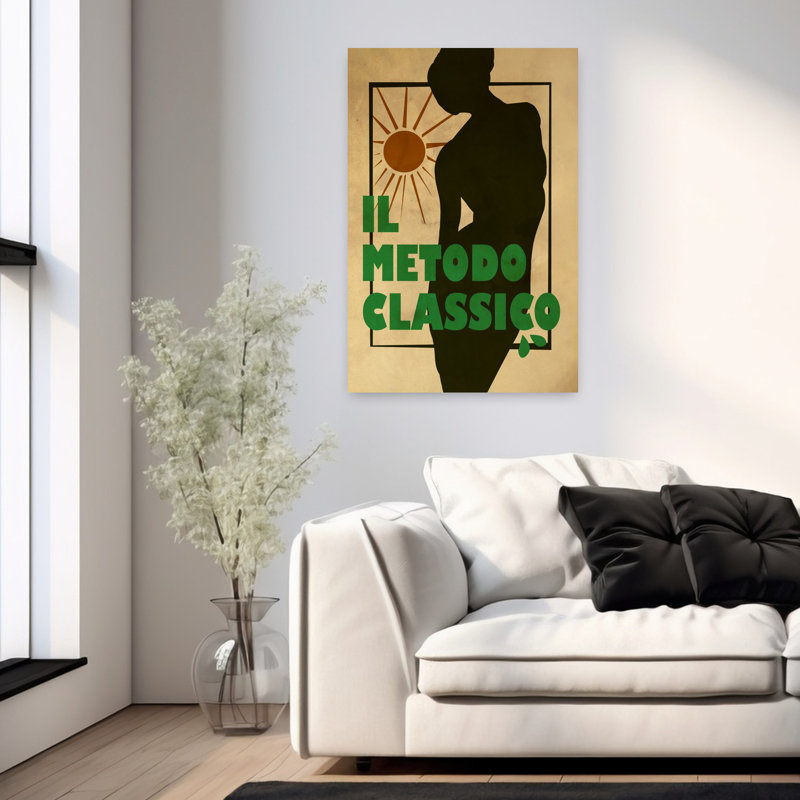 Art contemporain contemporain rétro, H 36 po x l 24 po