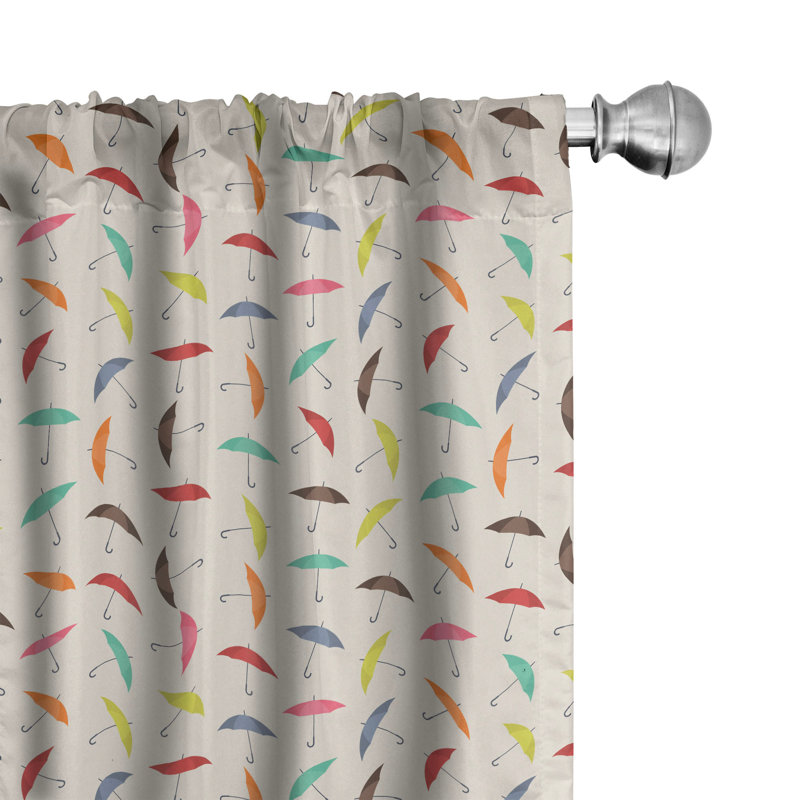 Umbrella Semi-Sheer Rod Pocket Sliding Panel, 28" x 95"