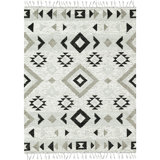 Tapis argenté en laine fait à la main Oneil