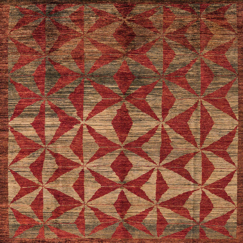 Abstract Indoor Rug, Square 8'