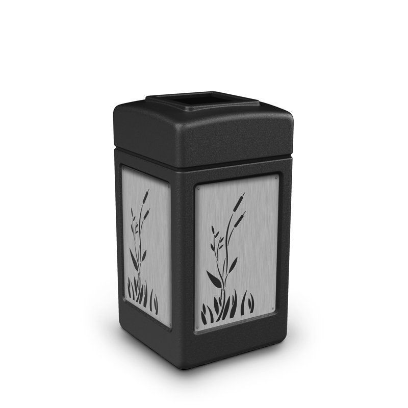 Poubelle en plastique precision series, Noir
