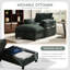 Canapé simple avec repose-pieds 56,5 po Chenille-1348467243