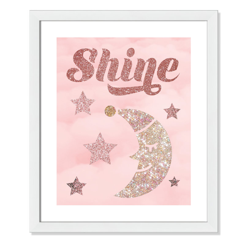 Glitter Plants & Flowers, 24.5" H x 20.5" W x 0.63" D, White Framed