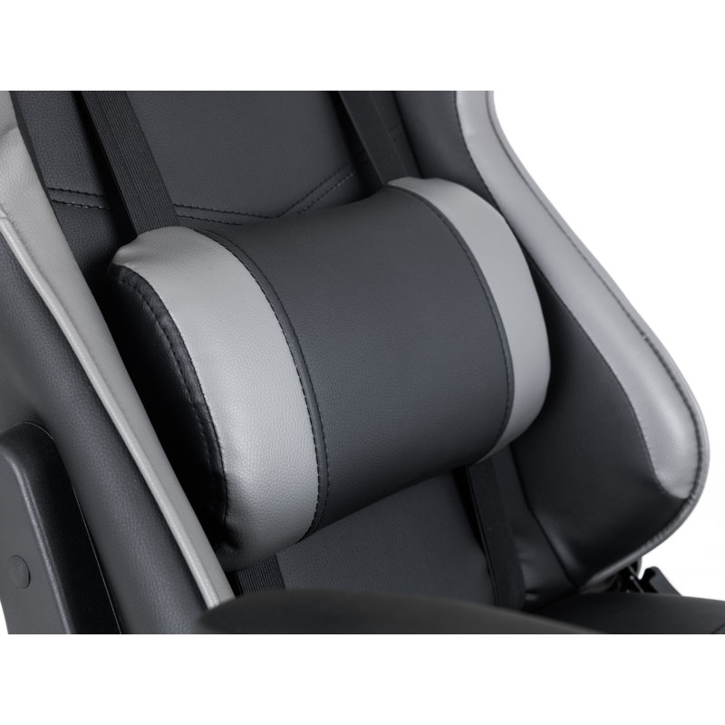 17 Stories Atong Adjustable Ergonomic Faux Leather Swiveling PC & Racing Game Chair in Black
