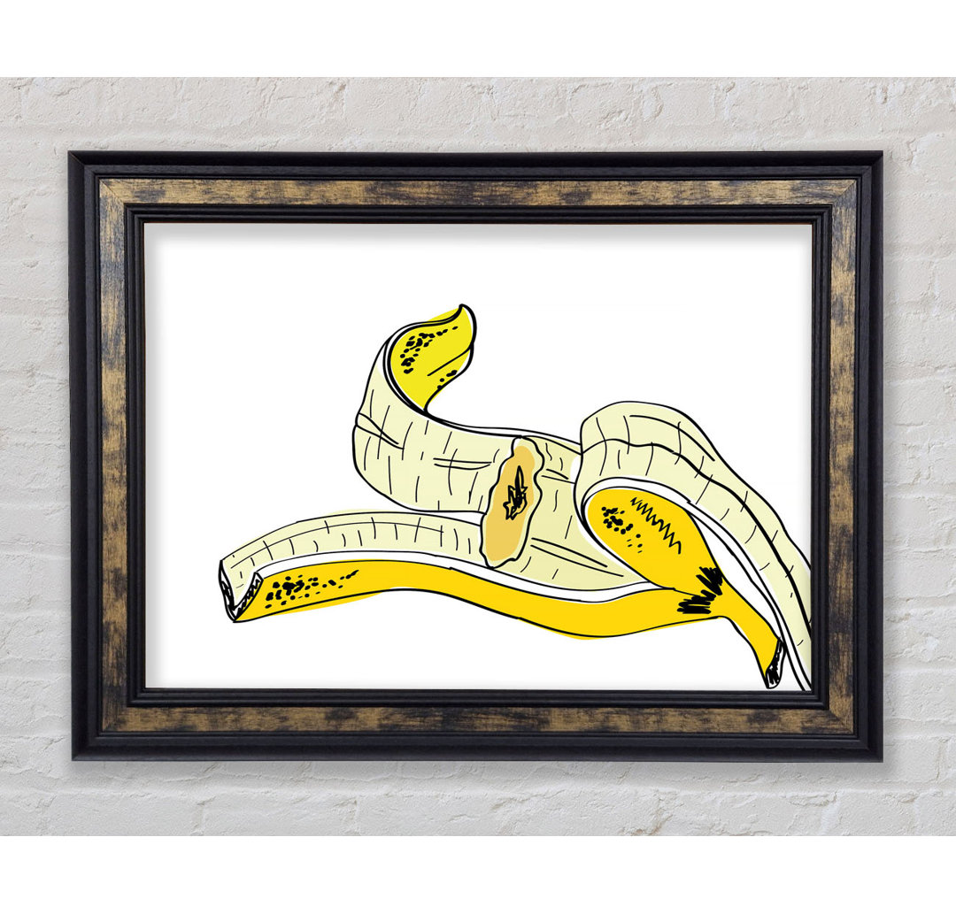 Bananenschale - Einzelner Bilderrahmen Kunstdrucke