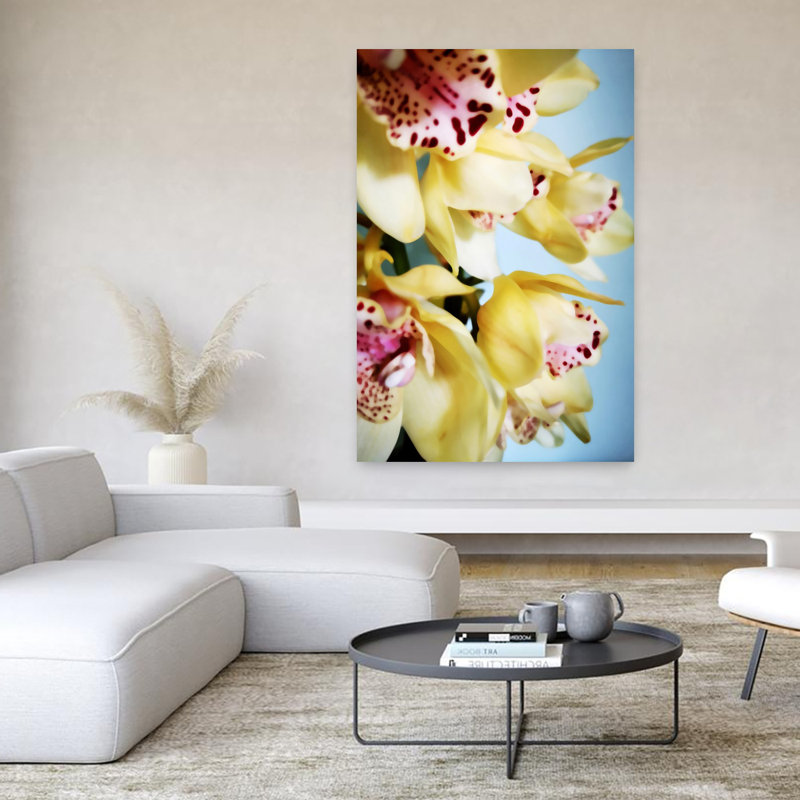 Contemporary Art Elegant Abstract Orchid Nature Tropical Wall Art by Angelo Cerantola - Wrapped Canvas Print
